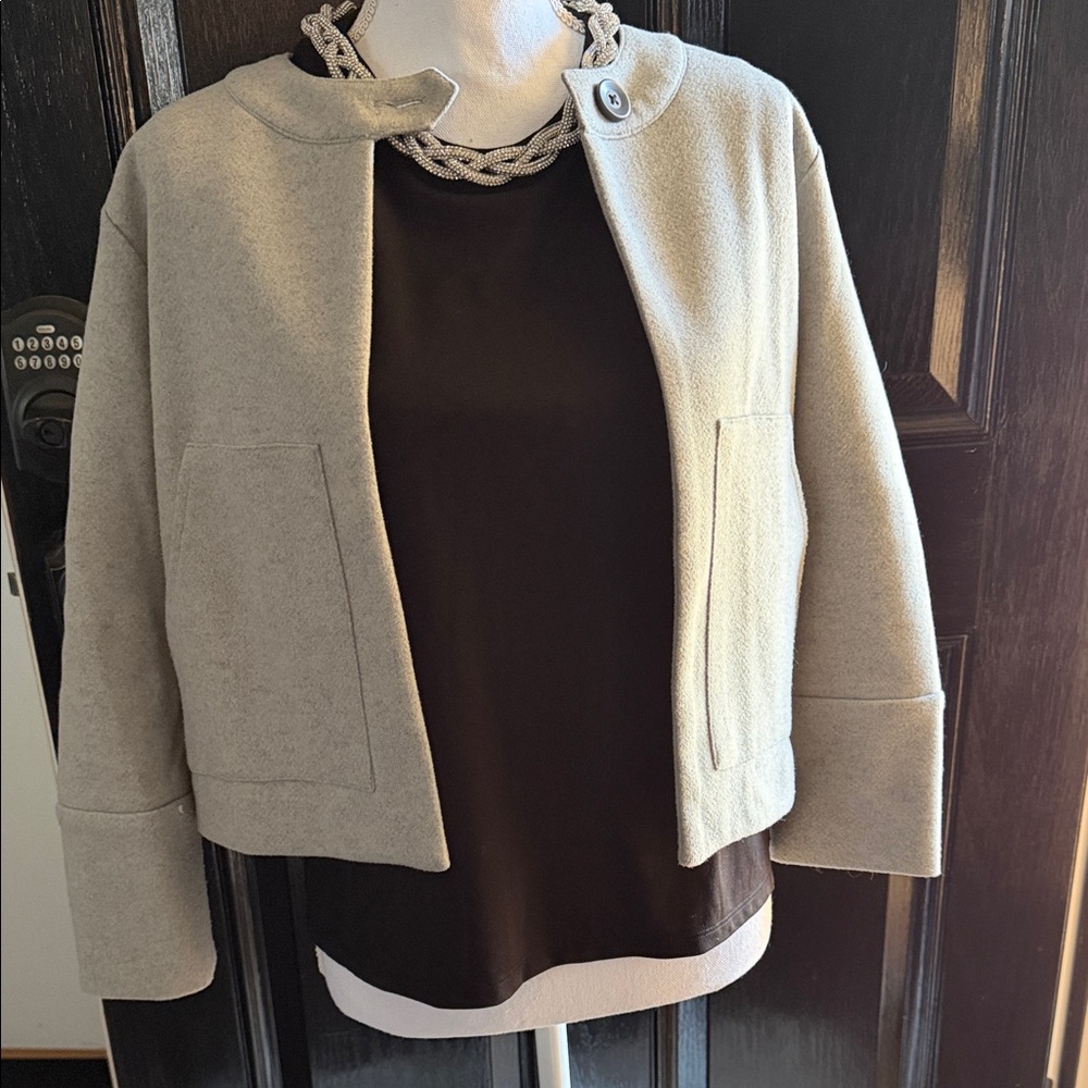Banana Republic Light Gray Cape Jacket
